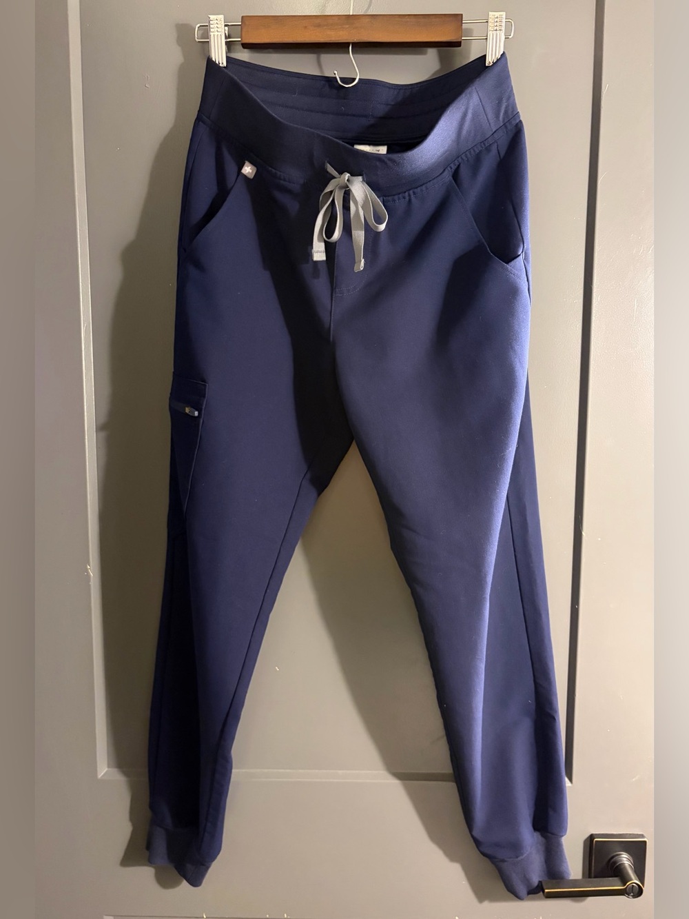 Figs Zamora Jogger Scrub Pants Navy Blue Small Petite